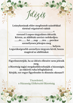 Fogadalom, oklevél stb. lánybúcsúra