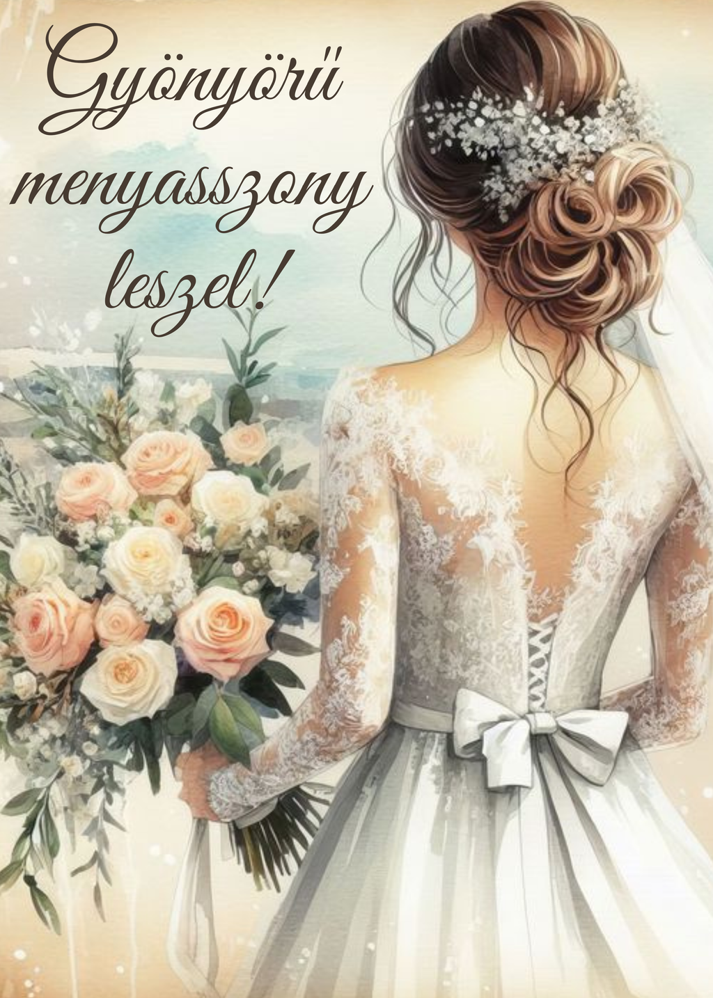 Üdvözlő kártya menyasszonynak