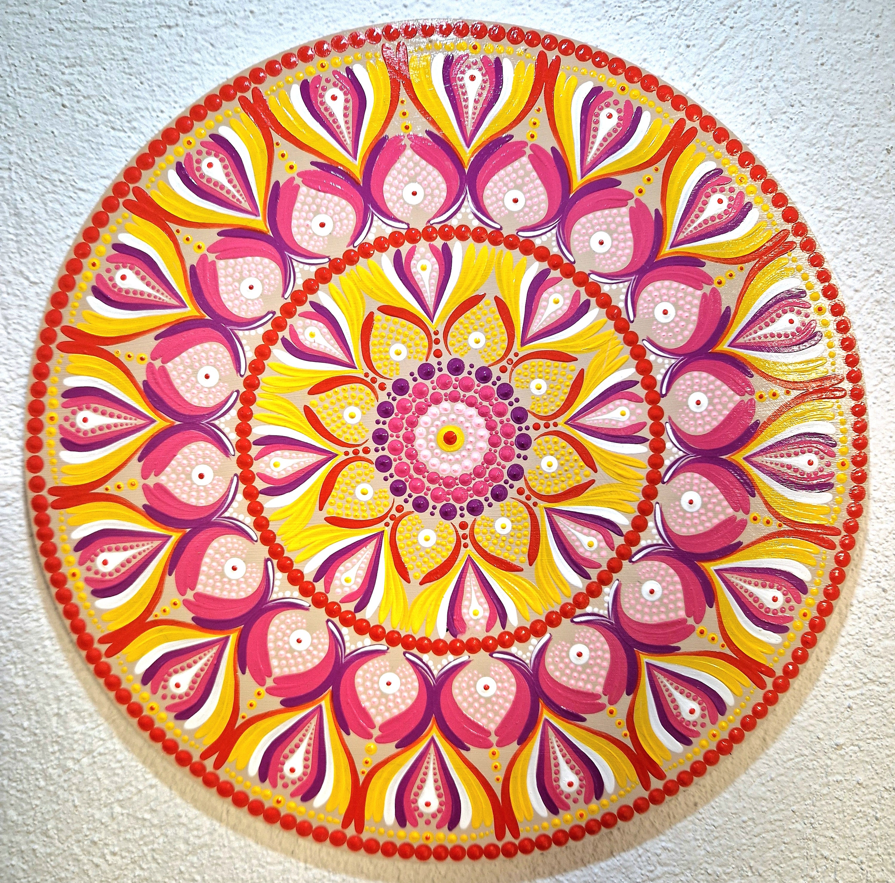 Mandala fa kör – Szívvirág