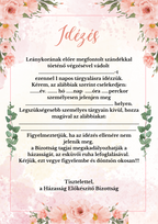Fogadalom, oklevél stb. lánybúcsúra