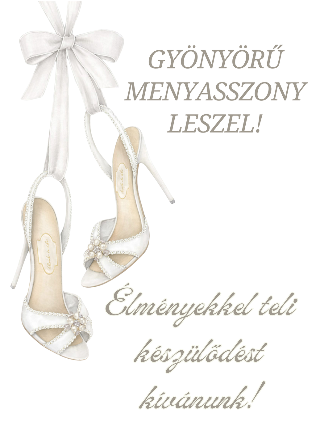 Üdvözlő kártya menyasszonynak