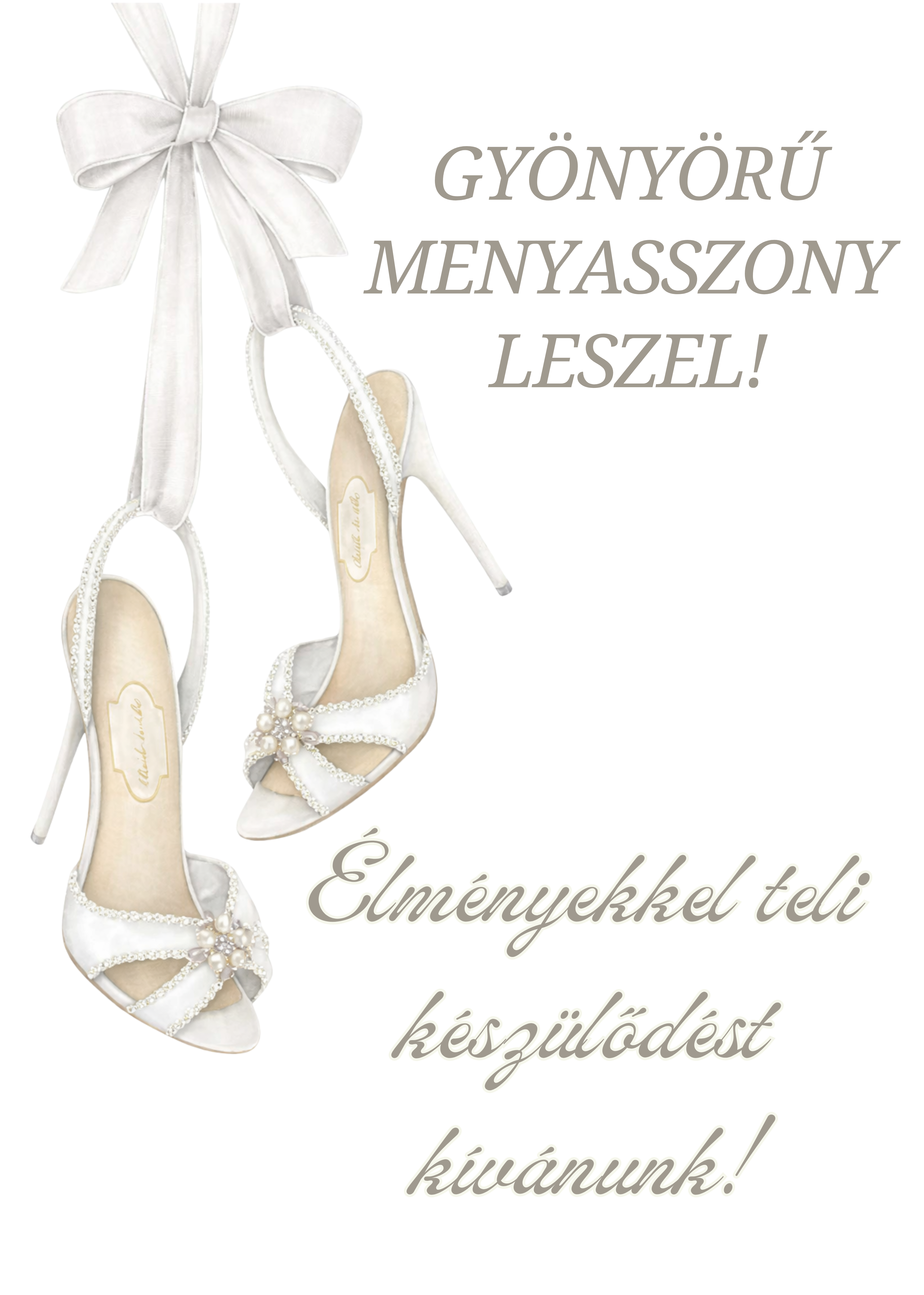 Üdvözlő kártya menyasszonynak