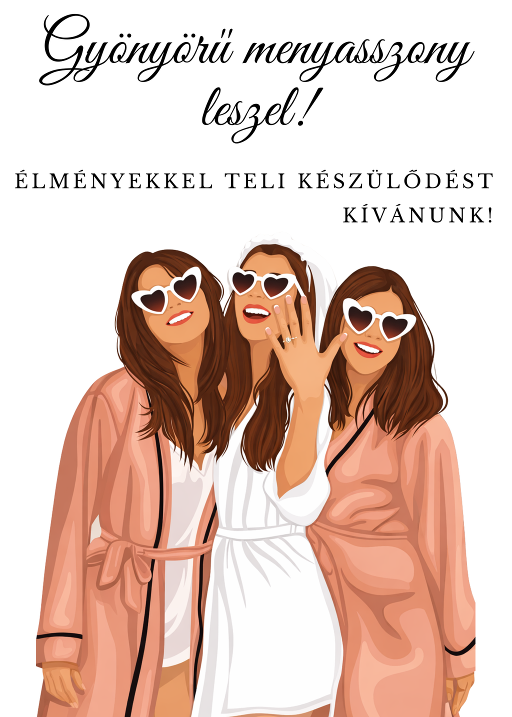 Üdvözlő kártya menyasszonynak