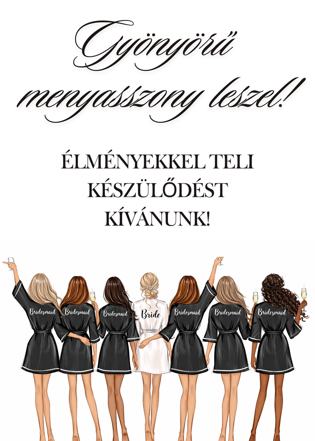 Üdvözlő kártya menyasszonynak