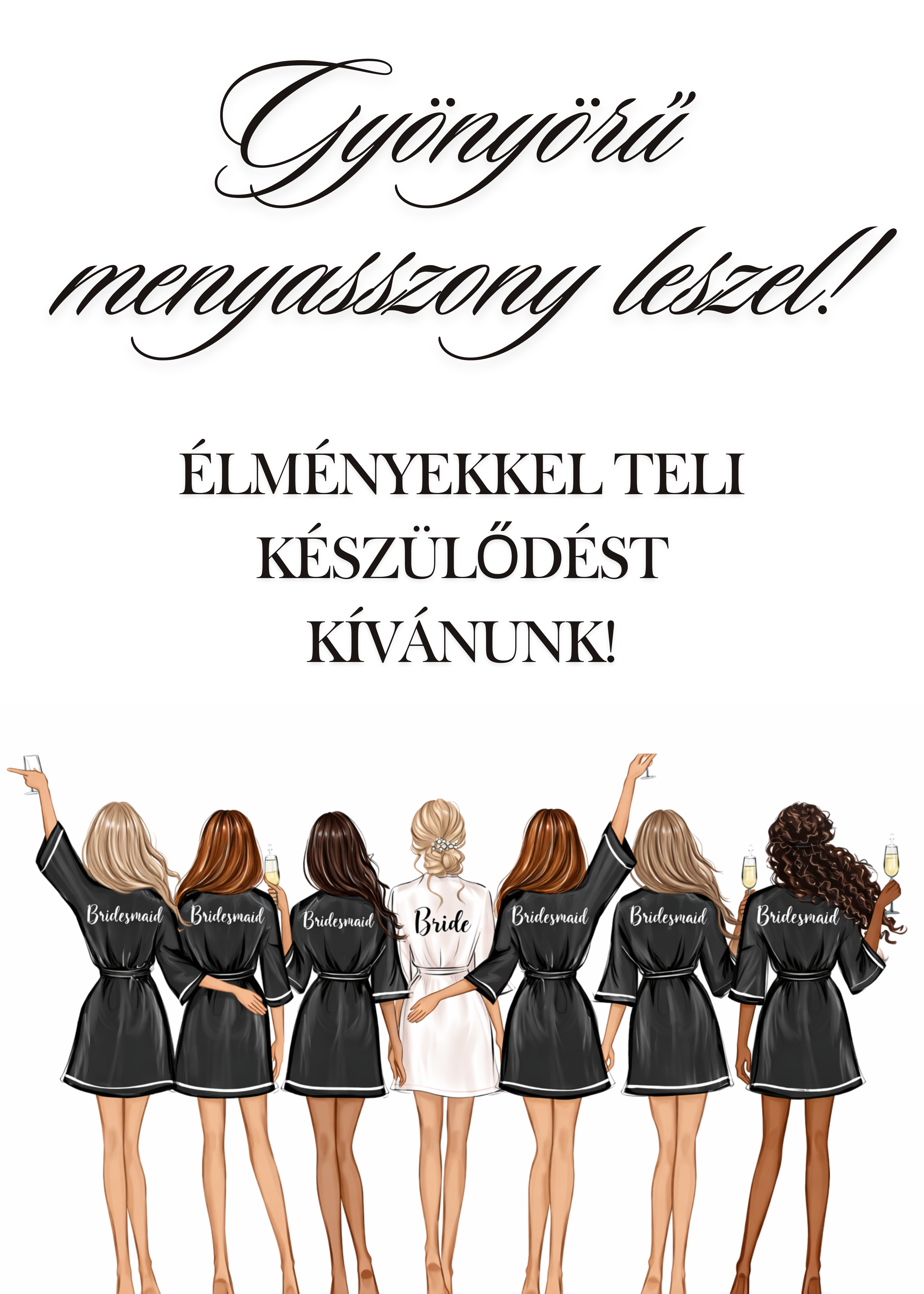 Üdvözlő kártya menyasszonynak