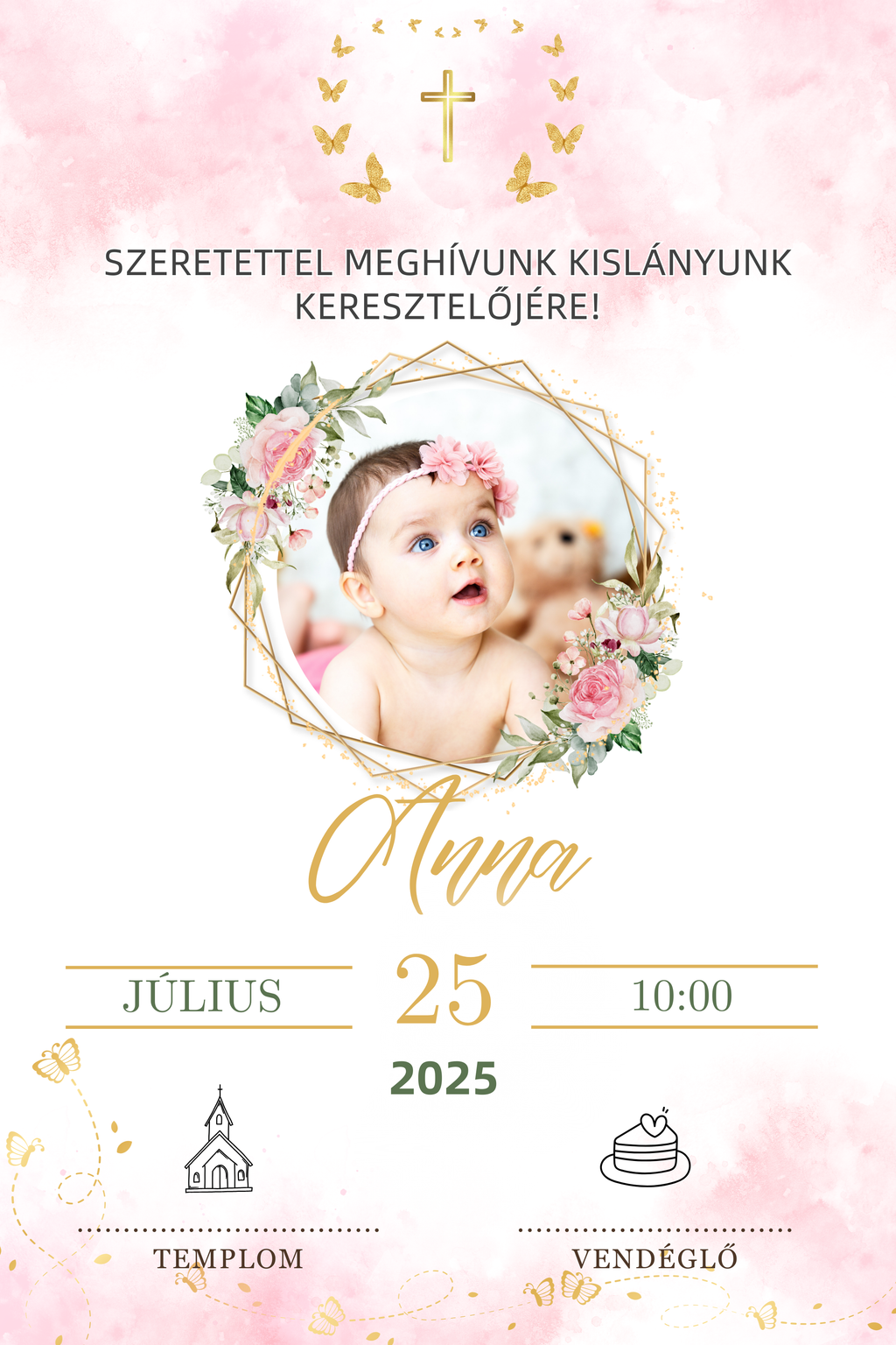 Meghívó minták keresztelőre