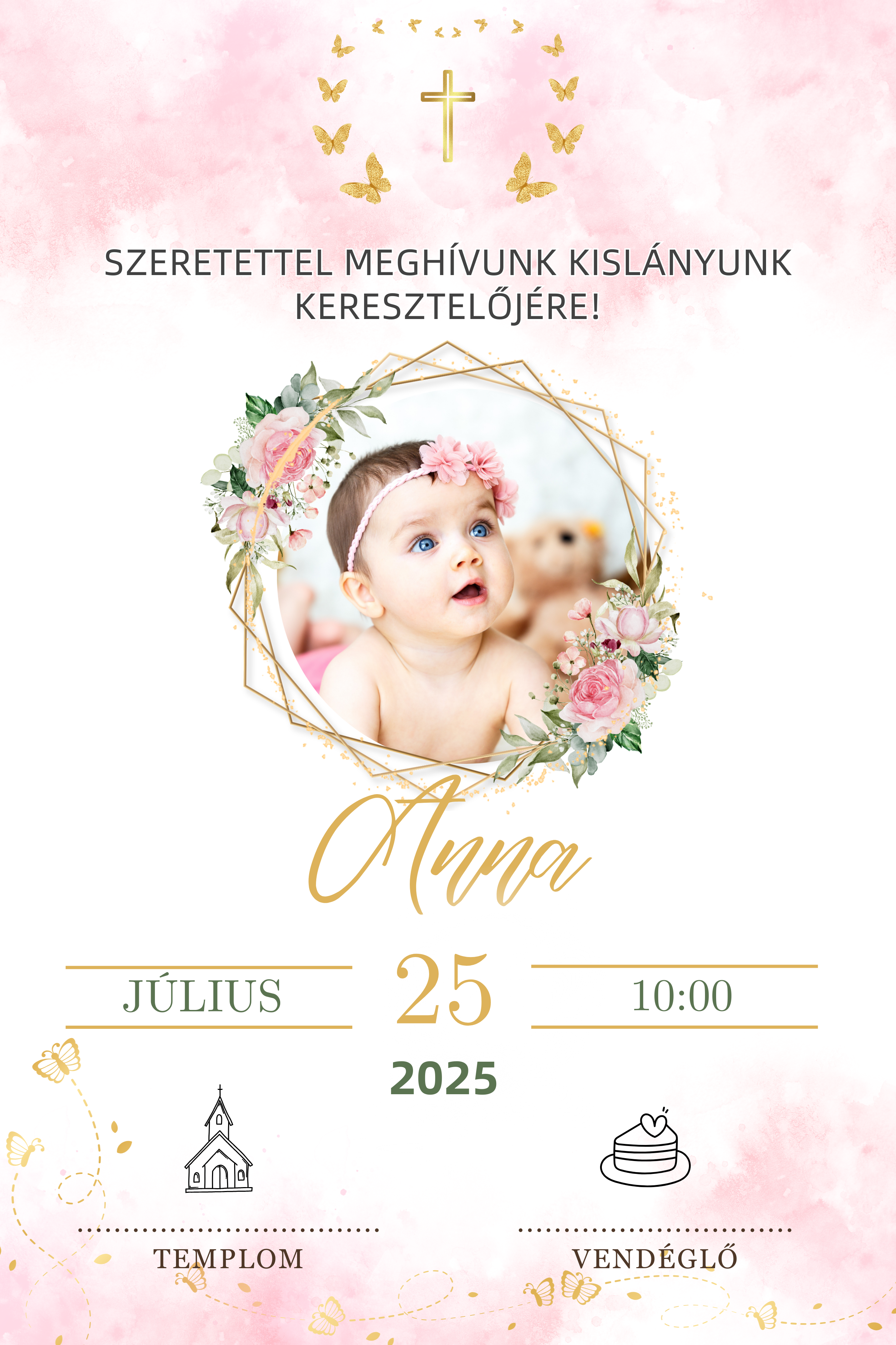 Meghívó minták keresztelőre