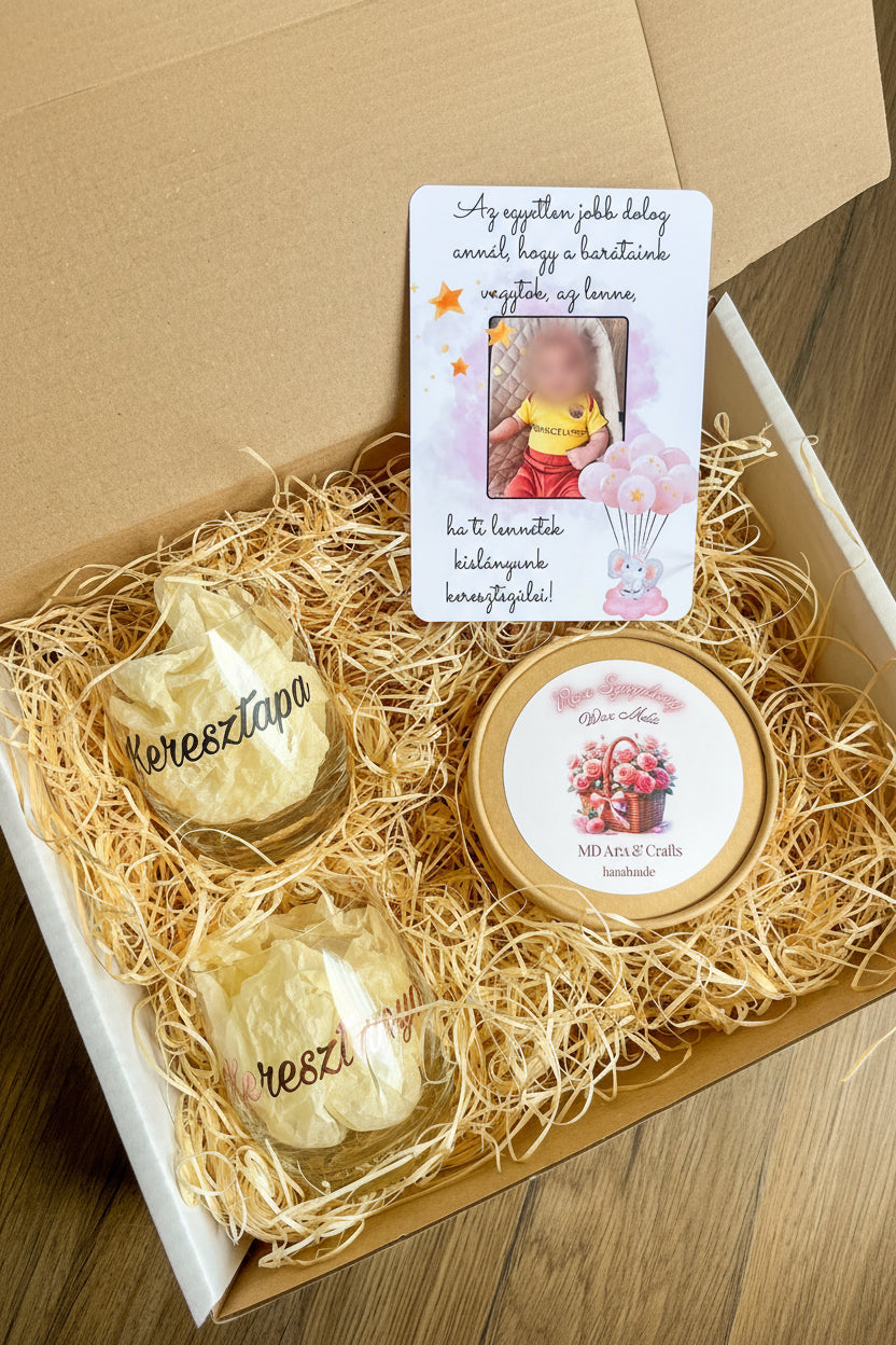Keresztszülő felkérő ajándékcsomag 8