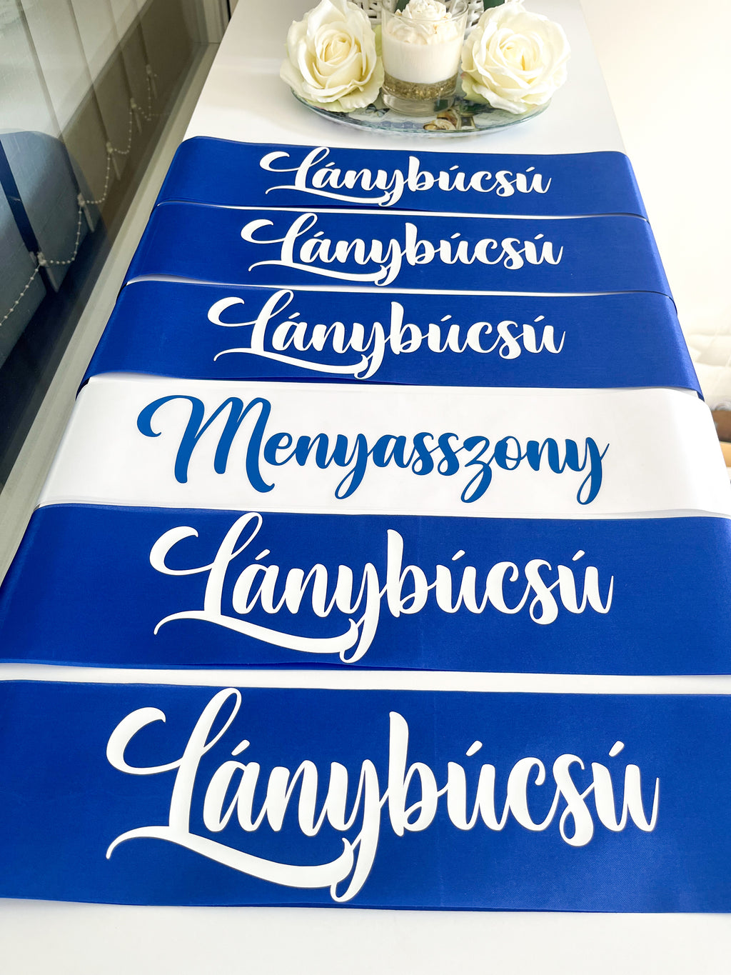 Egyedi feliratos vállszalag lánybúcsúra