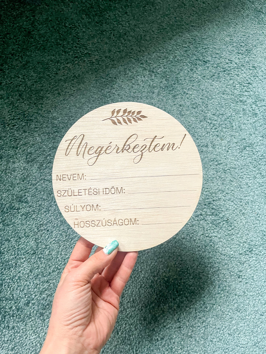Megérkeztem! Fa tábla