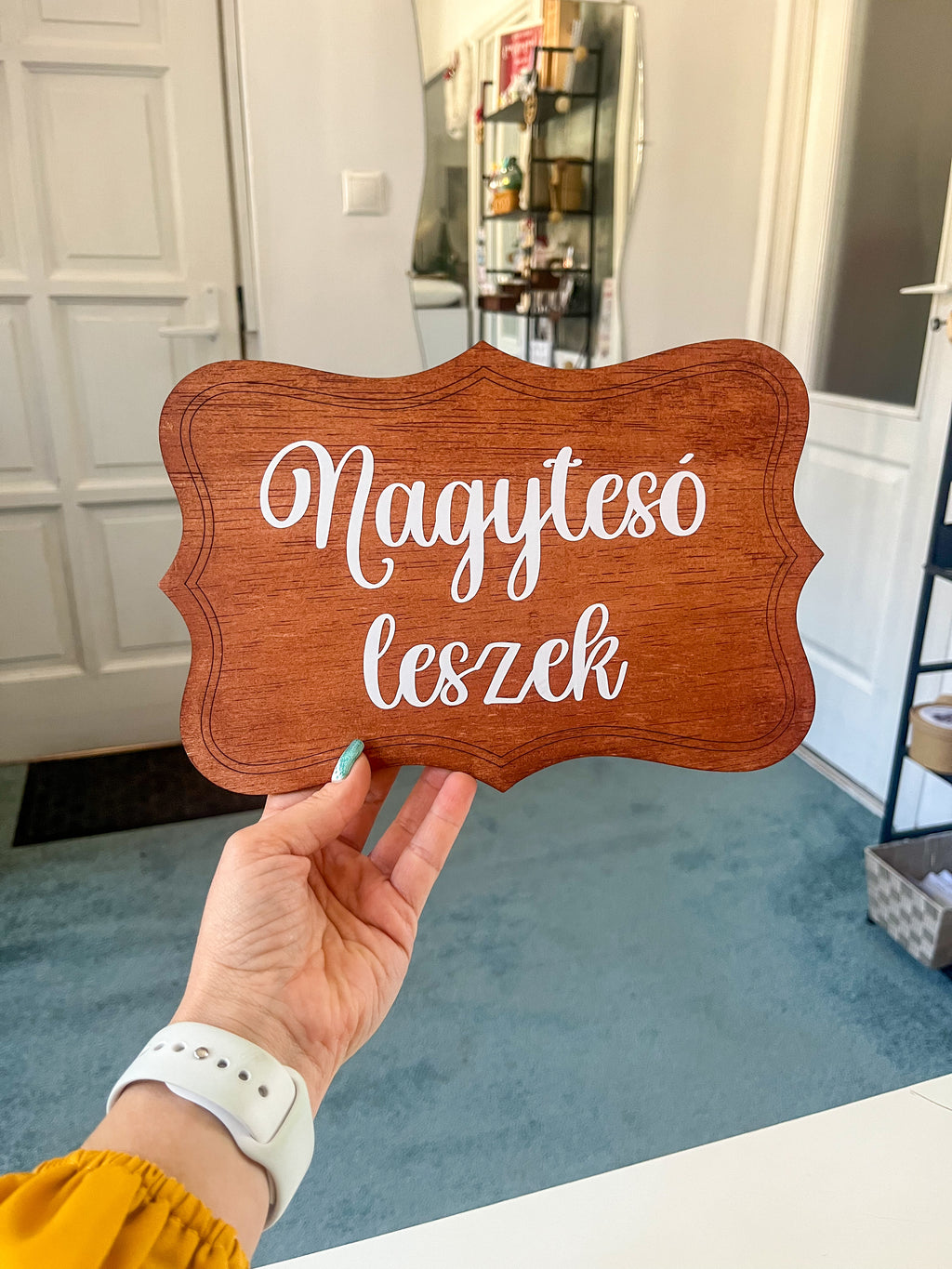 Nagytesó leszek fa tábla