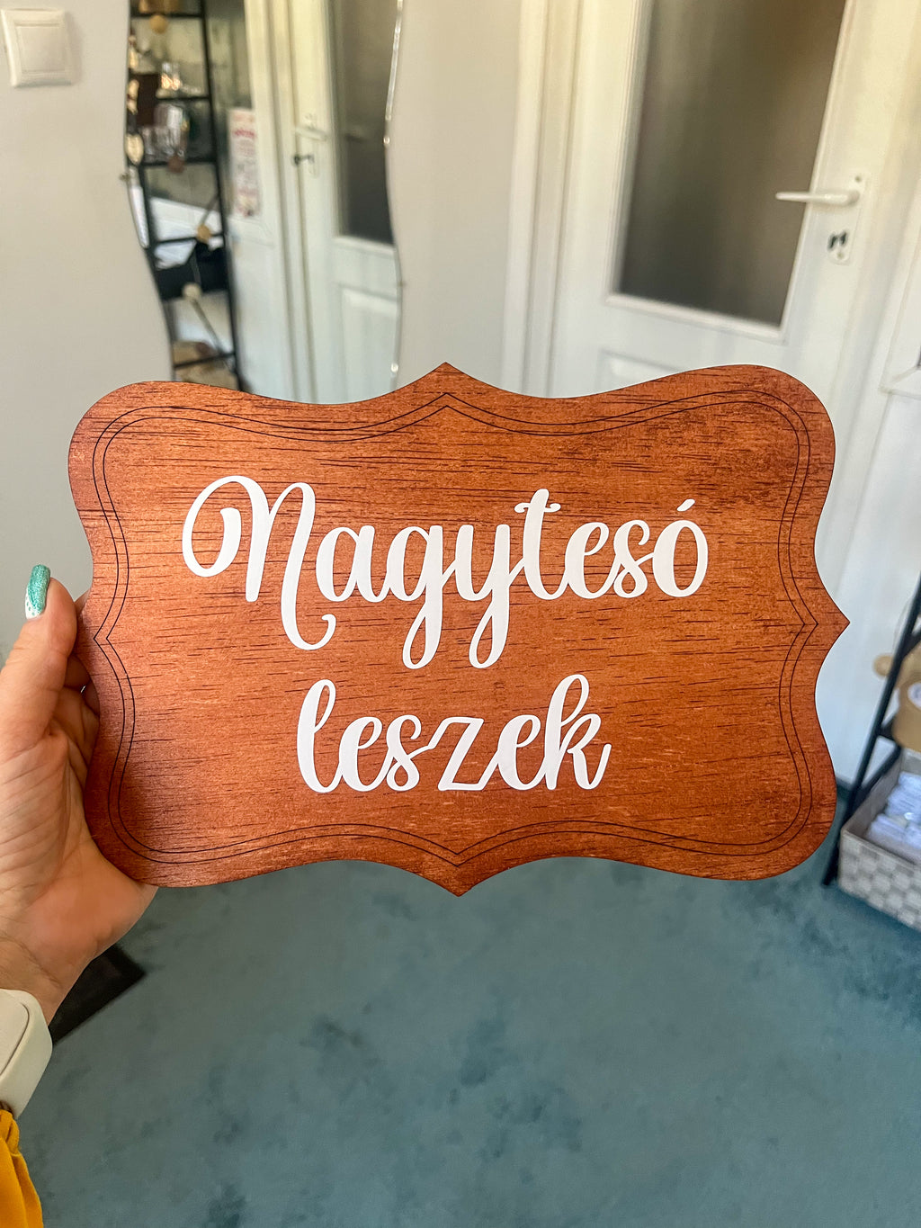 Nagytesó leszek fa tábla
