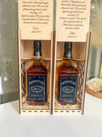 Egyedi szülőköszöntő doboz whiskyvel