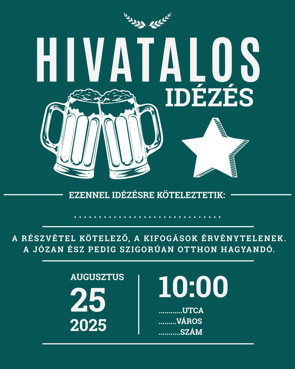 Fogadalom, oklevél stb. legénybúcsúra