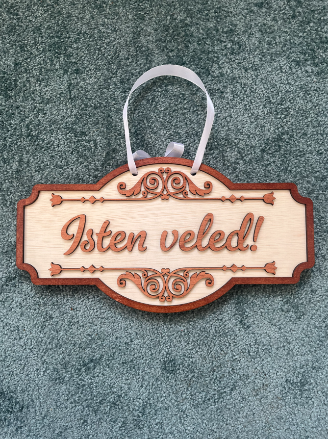 Isten hozott! Fa tábla