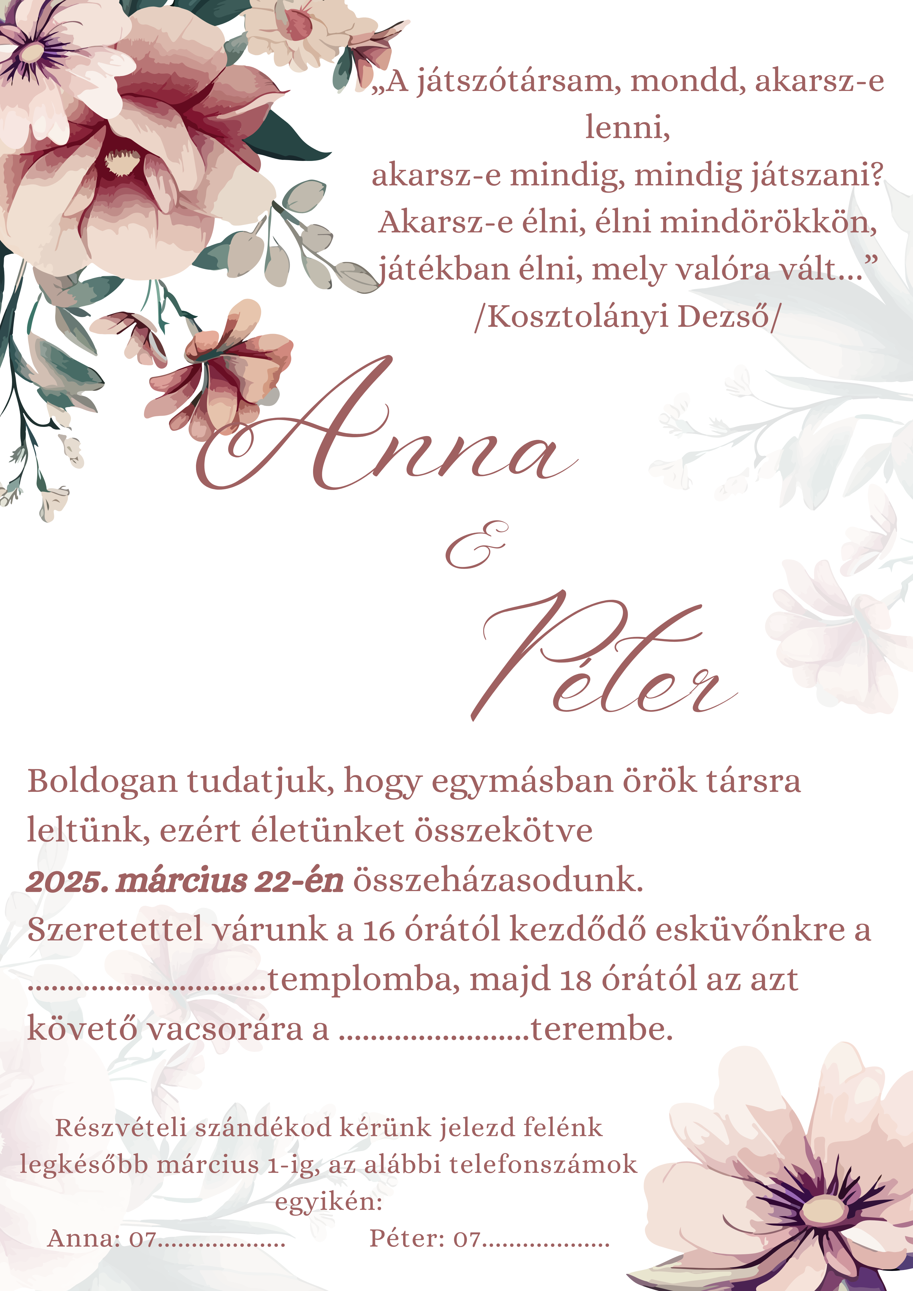 Esküvői meghívók