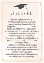 Fogadalom, oklevél stb. legénybúcsúra