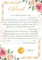 Fogadalom, oklevél stb. lánybúcsúra